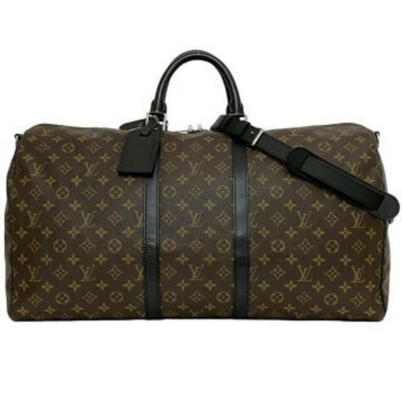Louis Vuitton Keepall Bandouliere Bag Brown Black Macassar Shoulder Bag - Picture 1 of 9